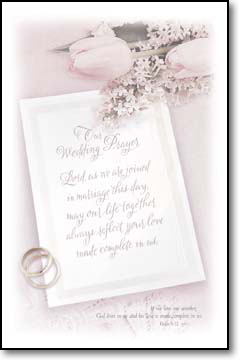 Our Wedding Prayer Bulletins. Pkg./100.  Save 50%.